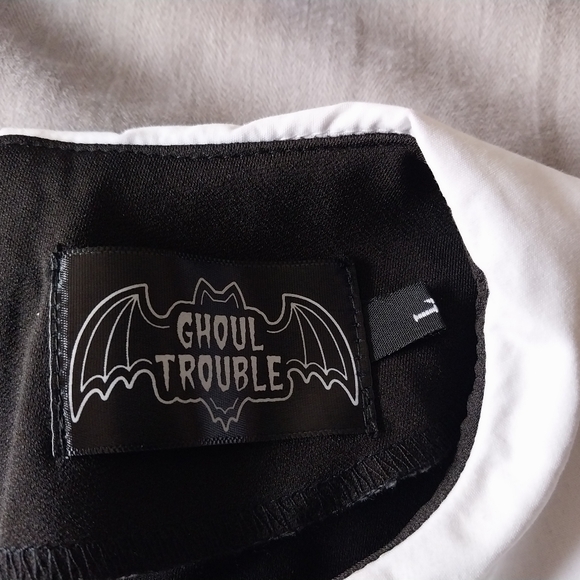 Sourpuss Ghoul Trouble round collar bats goth dress - Picture 12 of 12